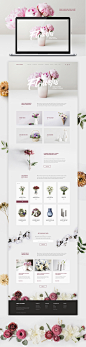 Fresh flowers web-store concept