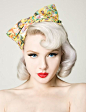 platinum blonde pin up hair