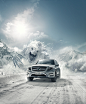 Mercedes-Benz Snow Monster : The Mercedes-Benz 4MATIC print campaign presents vehicles in snowy landscapes. In order to provide a highly emotional demonstration of the superiority of the 4MATIC drive in snow and ice, the VFX artists from Mackevision creat