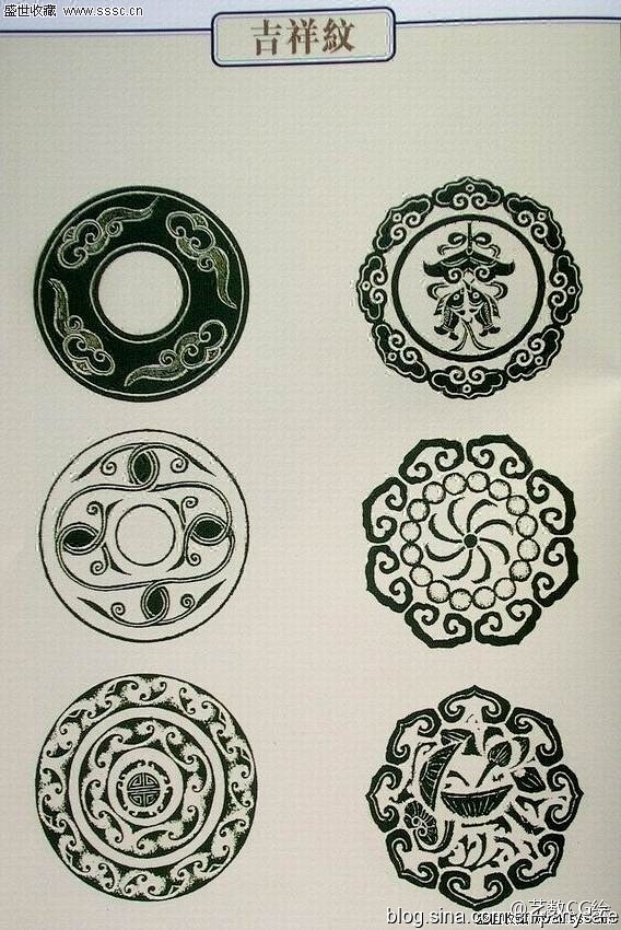 中国古代玉器拓纹汇总，图案在服饰  武器...