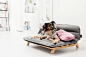 Dog Bed for Mnomo : Mnomo dog dens were designed from two points of view: needs of dog and his owner and den as a part of interior. They are mimimal and functional, but also easy to clean. They consist of two elements: oak frame and Cordura matress filled