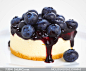 诱人美味新鲜蓝莓蛋糕摄影高清图片 - 大图网设计素材下载