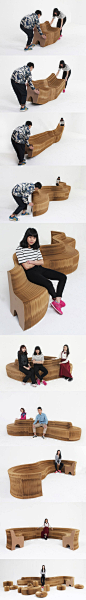 创意家具 折叠纸沙发的风琴变奏曲: 