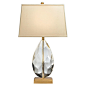 Solid Crystal And Antiqued Solid Brass Lamp  Traditional, Transitional, Metal, Glass, Table by Decorative Crafts