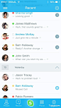 Skype App iOS7 通讯录UI设计