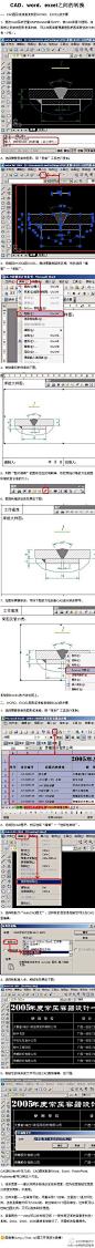 【CAD，word，excel之间的转换（转一下，怕以后找不到）