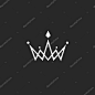 皇冠 logo 会标，样机黑色和白色皇家象征着珠宝在交叉口细线
