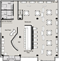 restaurant floor plan: 