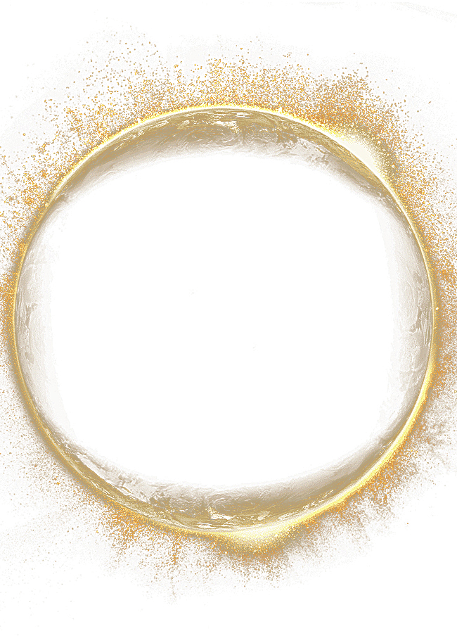 金色漂浮粉末星球png(650x914)