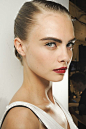 Cara Delevingne backstage at Jason Wu, Spring 2013