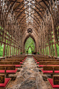 樹林裡的教堂，阿肯色。
稱為玻璃教堂，它位於尤里卡溫泉。 #美景#