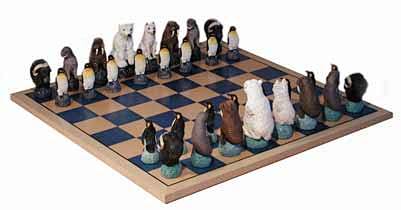 ice animal chess set...