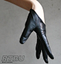 Genuine Lambskin Leather Fashion Runway Model Cut Away Punk Rocker Biker Glove FREE SHIPPING. $21.99, via Etsy.