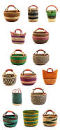 Vibrant hand made baskets