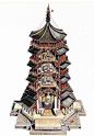 辽清宁二年 山西应县佛宫寺释迦塔 我国现存最高最古的一座木构塔式建筑，也是唯一一座木结构楼阁式塔。