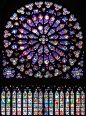 巴黎圣母院的标志之一，自1260年起便存在的玫瑰花窗