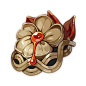 Gilded Corsage : Gilded Corsage is an Artifact in the set Heart of Depth. A corsage whose coloration has been blistered away by the sea-salt wind.Even a man who wanders the ocean waves,Has items and memories that he prizes. The great warship raised its an
