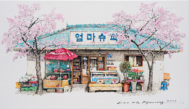 韩国艺术家Me Kyeoung Lee花...