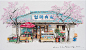 韩国艺术家Me Kyeoung Lee花费20年时间手绘的小便利店 ​​​​