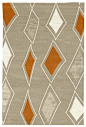 Judy Ross Hand-Knotted Custom Wool Cascade Rug oyster/cream/melon/oyster silk