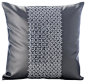 Gray Faux Leather 22"x22" Metallic Sequins Pillows Cover, Silverdrome modern-decorative-pillows