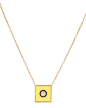 Code Flag Square Diamond Pendant Necklace - I