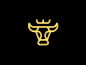 Bull / logo design cow diet cattle ox crown mascot line animal symbol mark logo food premium meat beef bull