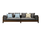 Modular sofa / contemporary / outdoor / fabric - INDIANA - Minotti