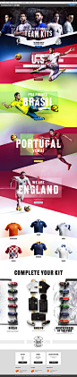 Nike National Team Kits 2014 : Nike asked us to create a web experience that tells the story of the National Team Kits for the 2014 FIFA World Cup.