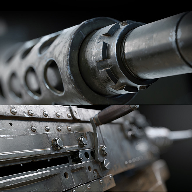 Machine Gun : Render...