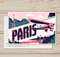 抽象巴黎风景明信片矢量素材.jpg