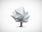 Low poly tree 小树  low poly 低面低多边形图片 #素材#