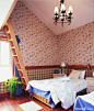 阁楼卧室壁纸装修效果图片—土拨鼠装饰设计门户