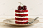 蛋糕,红色,樱桃,褐色,新的,水平画幅,布朗尼,奶油,烘焙糕点,生日