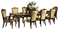 Imperial Court Dining Table Set, Radiant Chestnut, 9-Piece victorian-dining-sets