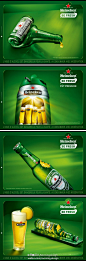 【无创意，非广告】喜力啤酒平面广告，还能比这更新鲜？