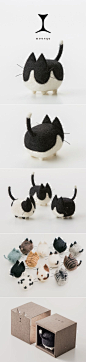 woonya/ 猫/cat/羊毛フェルト/Needle/Felting/mascot/doll/home/style/products/art/design: