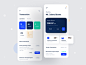Transaction(ETH) App search message tool transaction green darkblue white blue button card icon app ui