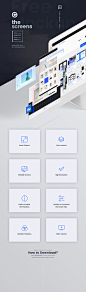 The Screens - Free Perspective PSD Mockup Template : The Screens is the Perfectly PSD Mockup with the Perspective View to showcase your website design project in the modern style. You can easily add your own designs with the smart layers.• Smart Objects R