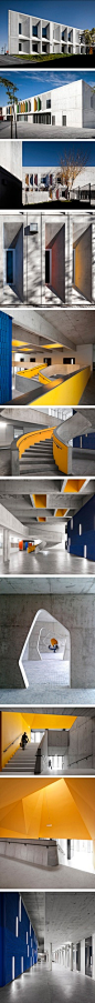 Braamcamp Freire Secondary School by CVDB Architects. It's in Lisbon, Portugal