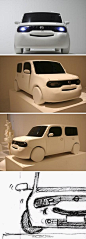 来自原研哉设计事务所与日产汽车合作的一款概念设计，名为《Smiling Vehicle》
