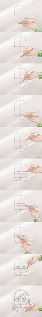 How to draw a face Step by step tutorial Wikihow #draw #face #drawing #how to by olga