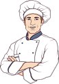 卡通厨师手绘服务员美食餐饮海报素材背景图图片_模板下载(21.87MB)_动漫人物大全
