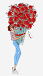 红色鲜花免抠素材 装饰 设计图片 免费下载 页面网页 平面电商 创意素材 png素材