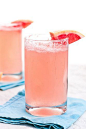 Grapefruit Mimosa. Imagine sipping one of these beauties on a hot, summer day. Refreshing. Divine.