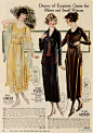 20世纪欧美女性服装设计插图 ​​​​