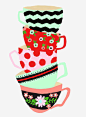 卡通茶杯高清素材 手绘茶杯 插画 杯子 餐具 免抠png 设计图片 免费下载