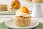 Peaches and Cream Stuffed Cupcakes