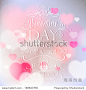 Happy Valentine's Day card with ornaments, hearts . All you need is love. Love will not wait. 正版图片在线交易平台 - 海洛创意（HelloRF） - 站酷旗下品牌 - Shutterstock中国独家合作伙伴