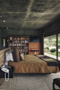 concrete and masculine #bedroom